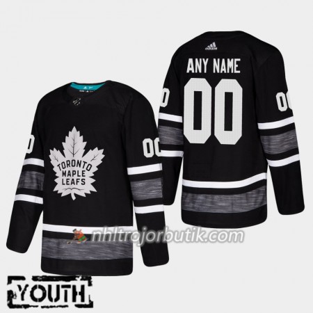 Barn Ishockey Toronto Maple Leafs tröja med eget tryck Svart 2019 All-Star Adidas Authentic